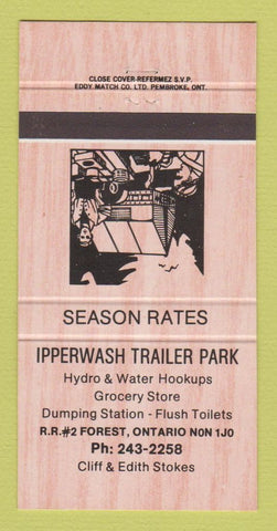 Matchbook Cover - Ipperwash Trailer Park Forest ON 30 Strike