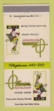 Matchbook Cover - Pelican Restaurant Clearwater Beach FL 30 Strike