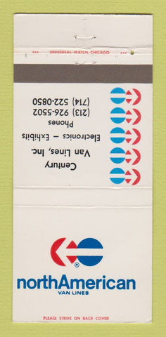 Matchbook Cover North American Van Lines Century Electronics Exhibits 30 Strike