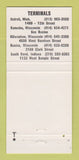 Matchbook Cover - Express Freight Lines Trucking Detroit Milwaukee  30 Strike