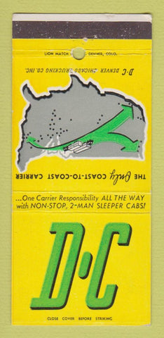 Matchbook Cover - DC Trucking Denver Chicago 30 Strike