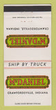 Matchbook Cover - McDaniel Trucking Carwfordsville IN 30 Strike