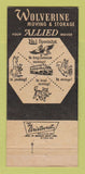 Matchbook Cover - Wolverine Moving Storage Trucking Detroit MI 30 Strike