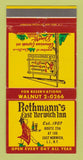 Matchbook Cover - Rothmann's East Norwich Inn LI NY 30 Strike