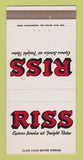 Matchbook Cover - Riss Trucking Freight 30 Strike