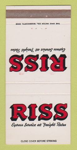 Matchbook Cover - Riss Trucking Freight 30 Strike