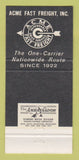 Matchbook Cover - Acme Fast Freight Trucking 30 Strike