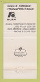 Matchbook Cover - Mega Truck Ruan Des Moines IA trucking WEAR 30 Strike