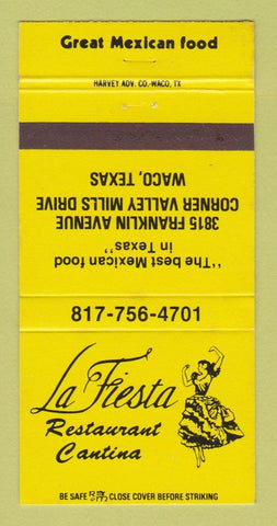 Matchbook Cover - La Fiesta Mexican Restaurant Waco TX girlie 30 Strike