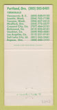 Matchbook Cover - Mitchell Bros Trucking Portland OR WEAR 30 Strike