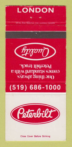 Matchbook Cover - Peterbilt Trucks London ON 30 Strike