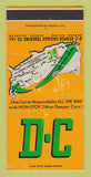 Matchbook Cover - DC Trucking Denver Chicago 30 Strike