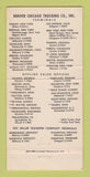 Matchbook Cover - DC Trucking Denver Chicago 30 Strike