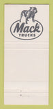 Matchbook Cover - Mack Semi Trucks Ulta Liner 30 Strike