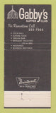 Matchbook Cover - Gabby's Supper Club West St Paul MN 30 Strike