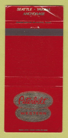Matchbook Cover Peterbilt Western Semi Trucks Seattle WA Anchorage AK 30 Strike
