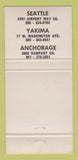 Matchbook Cover Peterbilt Western Semi Trucks Seattle WA Anchorage AK 30 Strike
