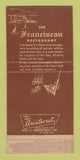 Matchbook Cover - Franciscan Restaurant San Francisco CA 30 Strike