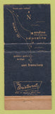 Matchbook Cover - Ondine Restaurant Sausalito CA mermaid girlie 30 Strike
