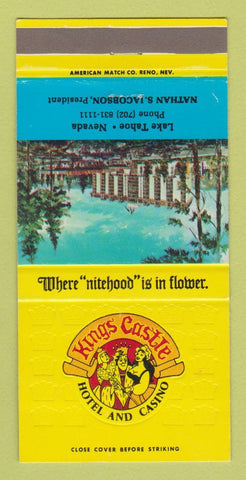 Matchbook Cover - Kings Castle Hotel Casino Lake Tahoe NV 30 Strike