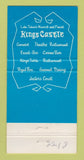 Matchbook Cover - Kings Castle Hotel Casino Lake Tahoe NV 30 Strike