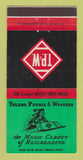 Matchbook Cover - Toledo Peoria Western Railroad WEAR 30 Strike
