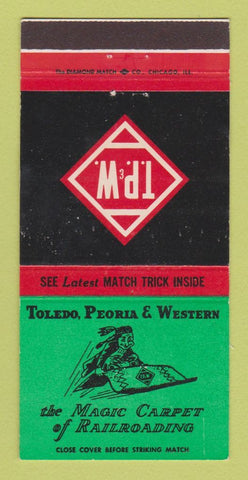 Matchbook Cover - Toledo Peoria Western Railroad WEAR 30 Strike