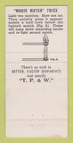 Matchbook Cover - Toledo Peoria Western Railroad WEAR 30 Strike