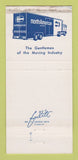 Matchbook Cover North American Van Lines Capitol Movers Dover DE WEAR 30 Strike