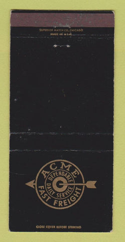 Matchbook Cover - Acme Fast Freight Trucking 30 Strike