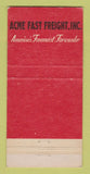 Matchbook Cover - Acme Fast Freight Trucking 30 Strike