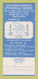 Matchbook Cover - Querhammer Funeral Home Crystal Lake IL 30 Strike
