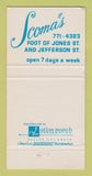 Matchbook Cover - Scoma's Restaurant San Francisco CA WEAR 30 Strike