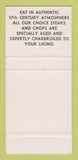 Matchbook Cover - Ye Olde Steak House Tavern Windsor ON SAMPLE 30 Strike
