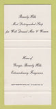 Matchbook Cover - Giorgio Beverly Hills CA New York City WEAR 30 Strike