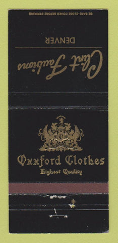 Matchbook Cover - Clint Faubions Oxford Men's Clothes Denver Colorado 30 Strike