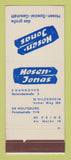 Matchbook Cover - Hosen Jonas Clothes German? SAMPLE