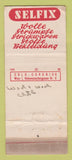 Matchbook Cover - Selfix Clothes Wool Switzerland? WORN 30 Strike