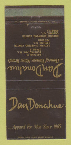 Matchbook Cover - Dan Donahue Men's Clothes Latham Schenectady NY WEAR 30 Strike