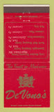 Matchbook Cover - DeVono's Men's Clothes Hagerstown MD York PA 30 Strike