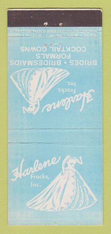 Matchbook Cover - Harlene Women's Clothes Bridal New York City 21 Strike Feature