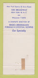 Matchbook Cover - Harlene Women's Clothes Bridal New York City 21 Strike Feature