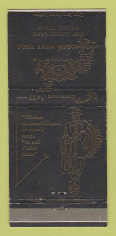 Matchbook Cover - Hoffman's Men's Clothes Dallas TX WEAR 30 Strike