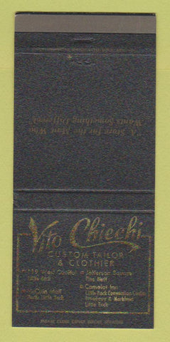 Matchbook Cover - Vito Chiechi Men's Clothes Little Rock Pine Bluff AR 30 Strike
