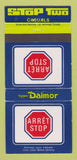Matchbook Cover - Arret Stop Clothes Daimor Montreal QC WEAR 30 Strike