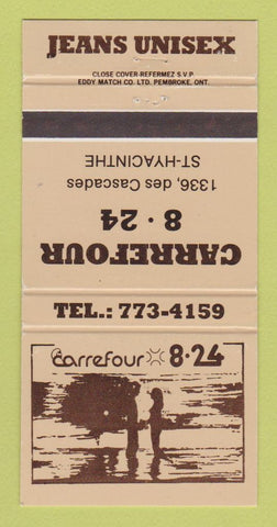 Matchbook Cover - Carrefour 8 24 Jeans St Hyacinthe QC 30 Strike