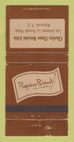 Matchbook Cover Progress Brand Men's Clothes Rimouski QC Charles Omer 30 Strike