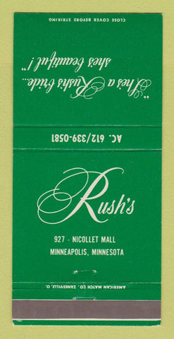 Matchbook Cover - Rush's Women's Clothes Bridal Minneapolis MN 30 Strike