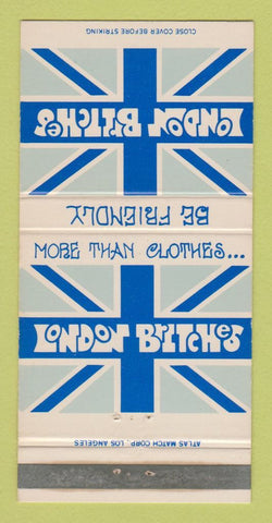Matchbook Cover London Bbritches Clothes Beverly Hills Burbank CA WEAR 30 Strike