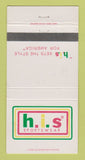 Matchbook Cover - HIS Sportswear Clothes WEAR 30 Strike